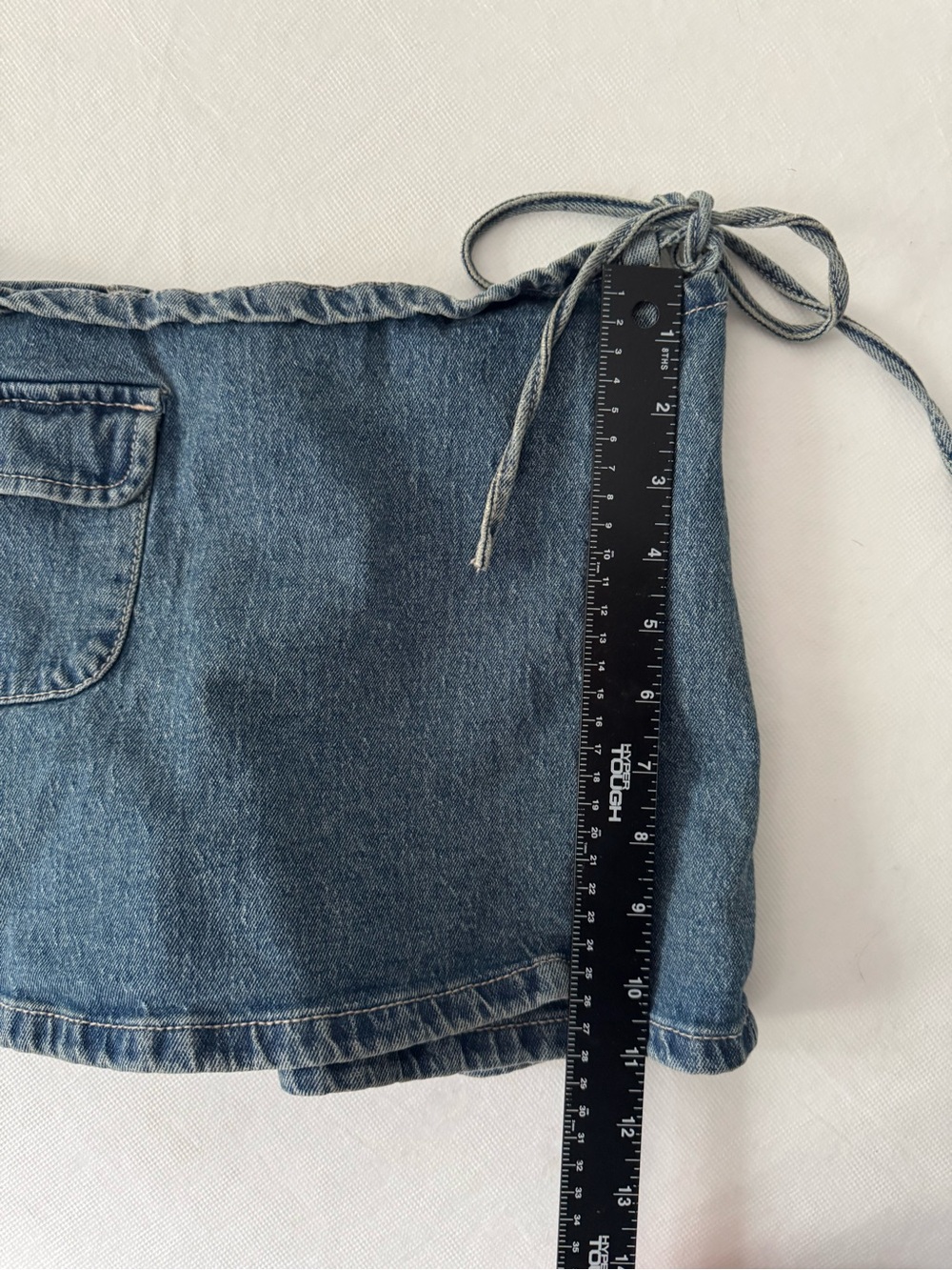 No Boundaries Denim Wrap Skort Retro Tie Waist Skirt-Shorts Small 4-6 Y2K - Picture 10 of 13